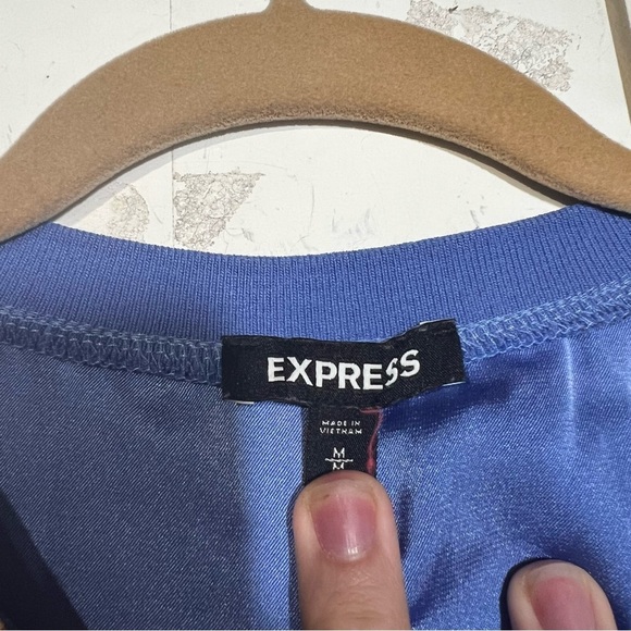 Express Sleeveless Tank Top Ruffled Blue Size Medium - Picture 4 of 6